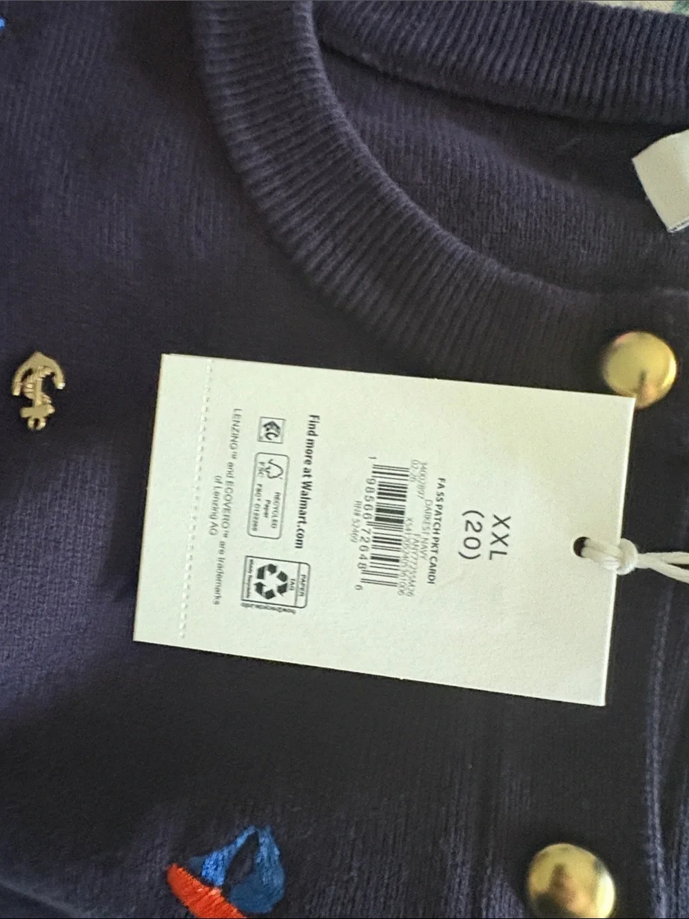 NWT free assembly XXL 2X sailing sweater boating